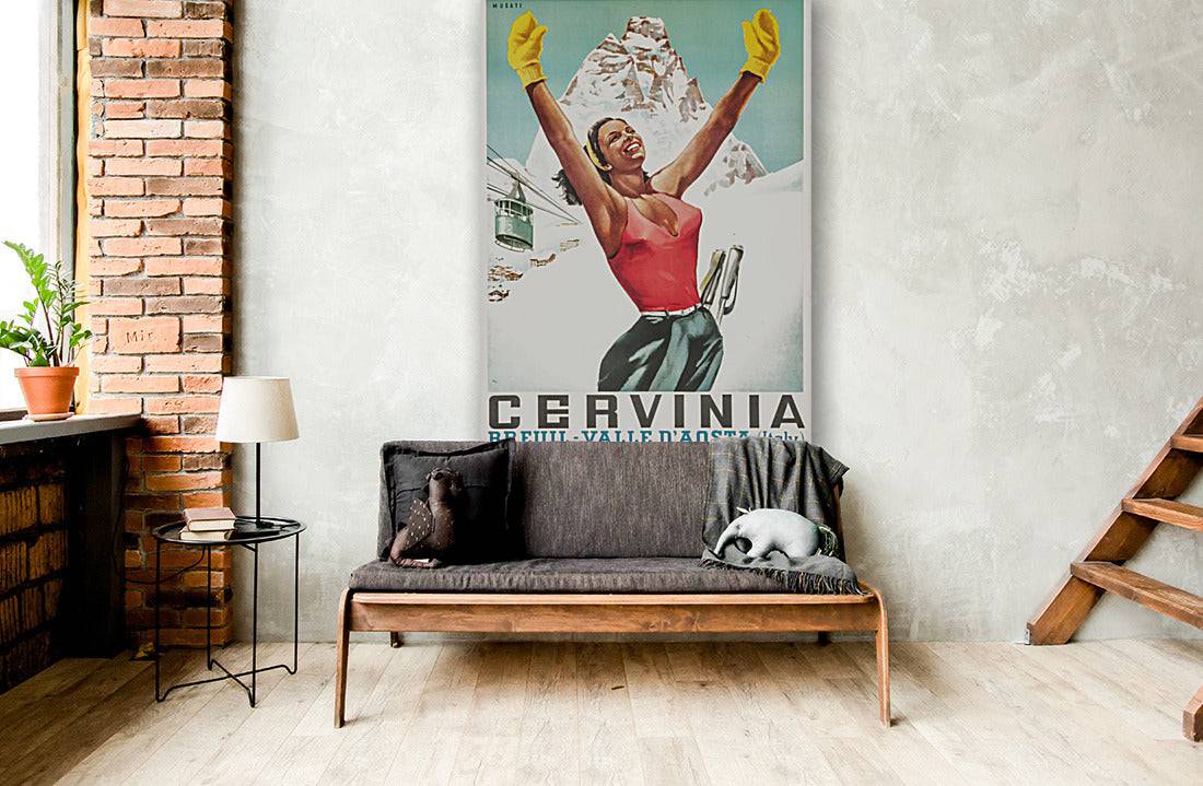 Cervinia vintage poster - Powderaddicts