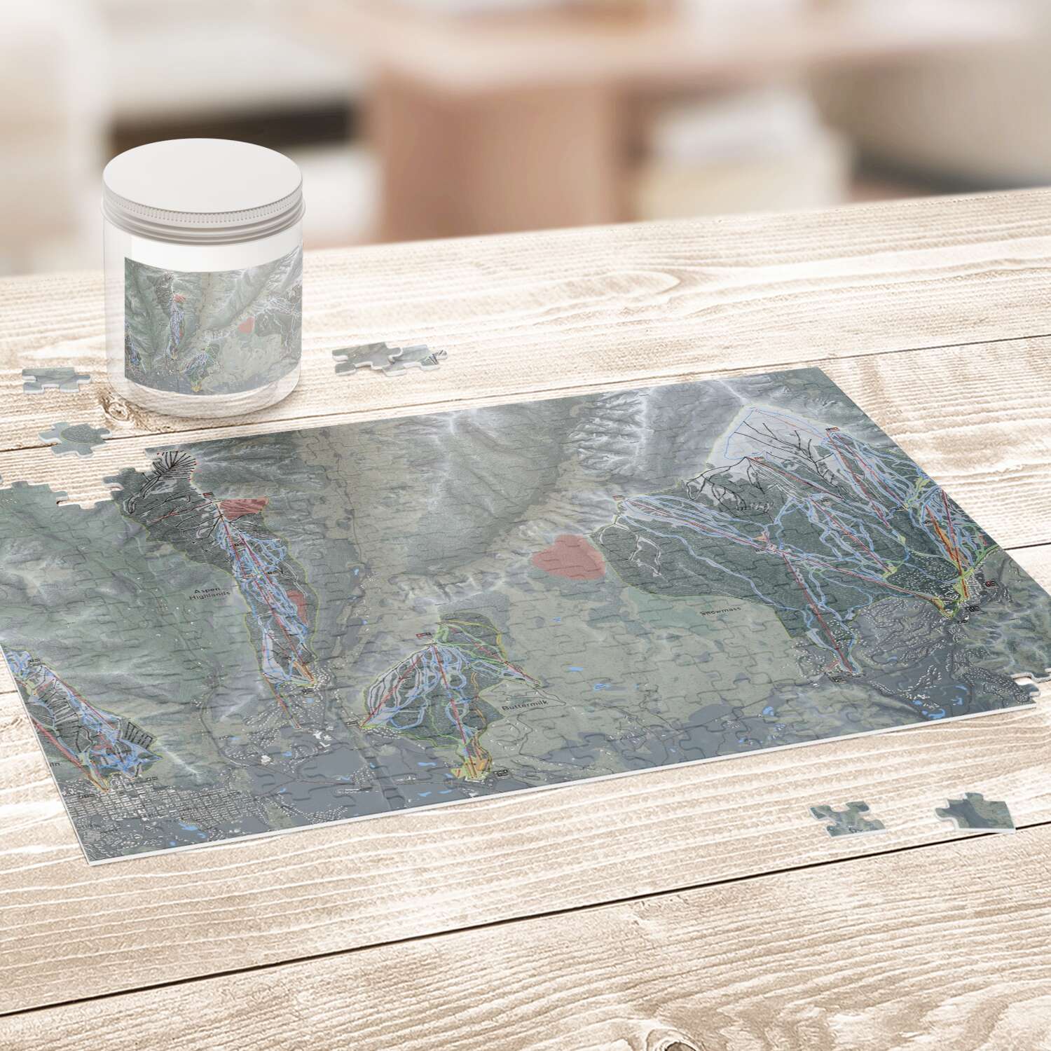 Aspen Snowmass, Colorado Ski Trail Map Puzzles - Powderaddicts