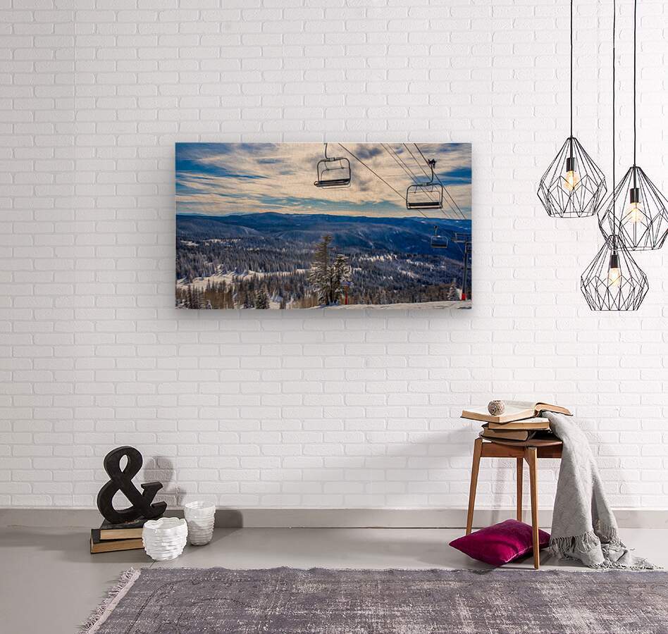 chairlift oil painting - Powderaddicts