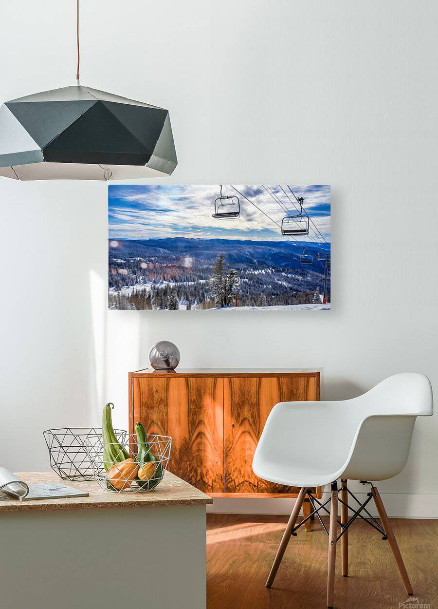 chairlift oil painting - Powderaddicts