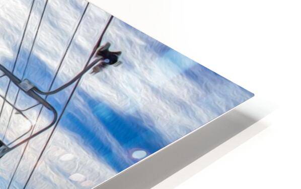 chairlift oil painting - Powderaddicts