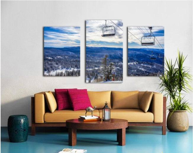 chairlift oil painting - Powderaddicts