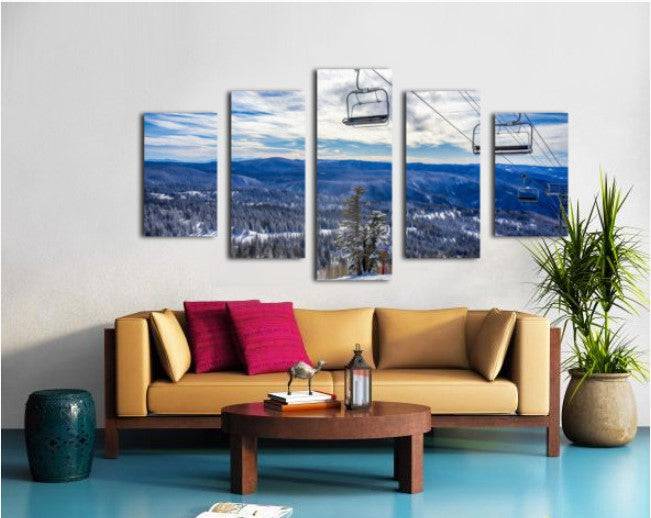 chairlift oil painting - Powderaddicts