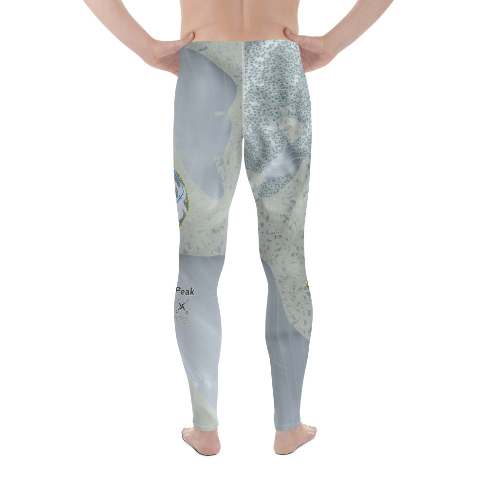 Cherry Peak, Utah Ski Trail Map Men's Base Layer Bottom - Powderaddicts