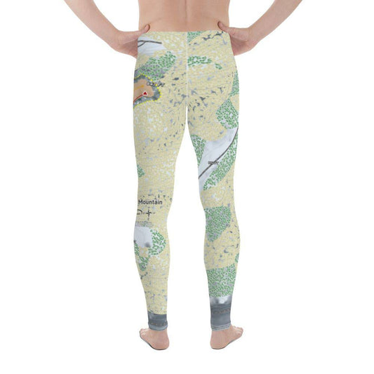 Chestnut Mountain, Illinois Ski Trail Map Men's Base Layer Bottom - Powderaddicts