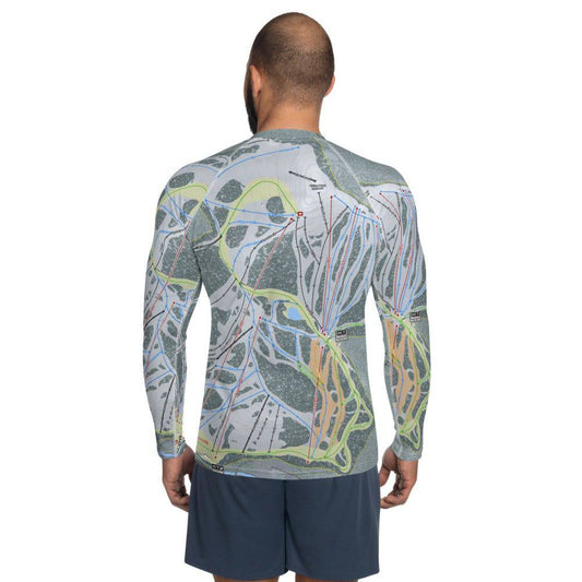 China Peak, California Ski Trail Map Men's Base Layer Top - Powderaddicts