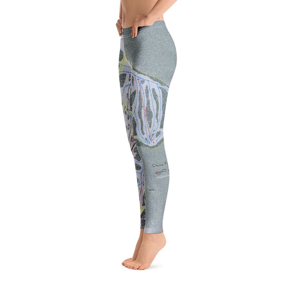 China Peak, California Ski Trail Map Women's Base Layer Bottom - Powderaddicts
