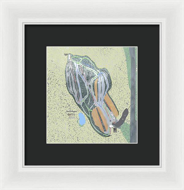Christie Mountain Ski Trail Map - Framed Print - Powderaddicts