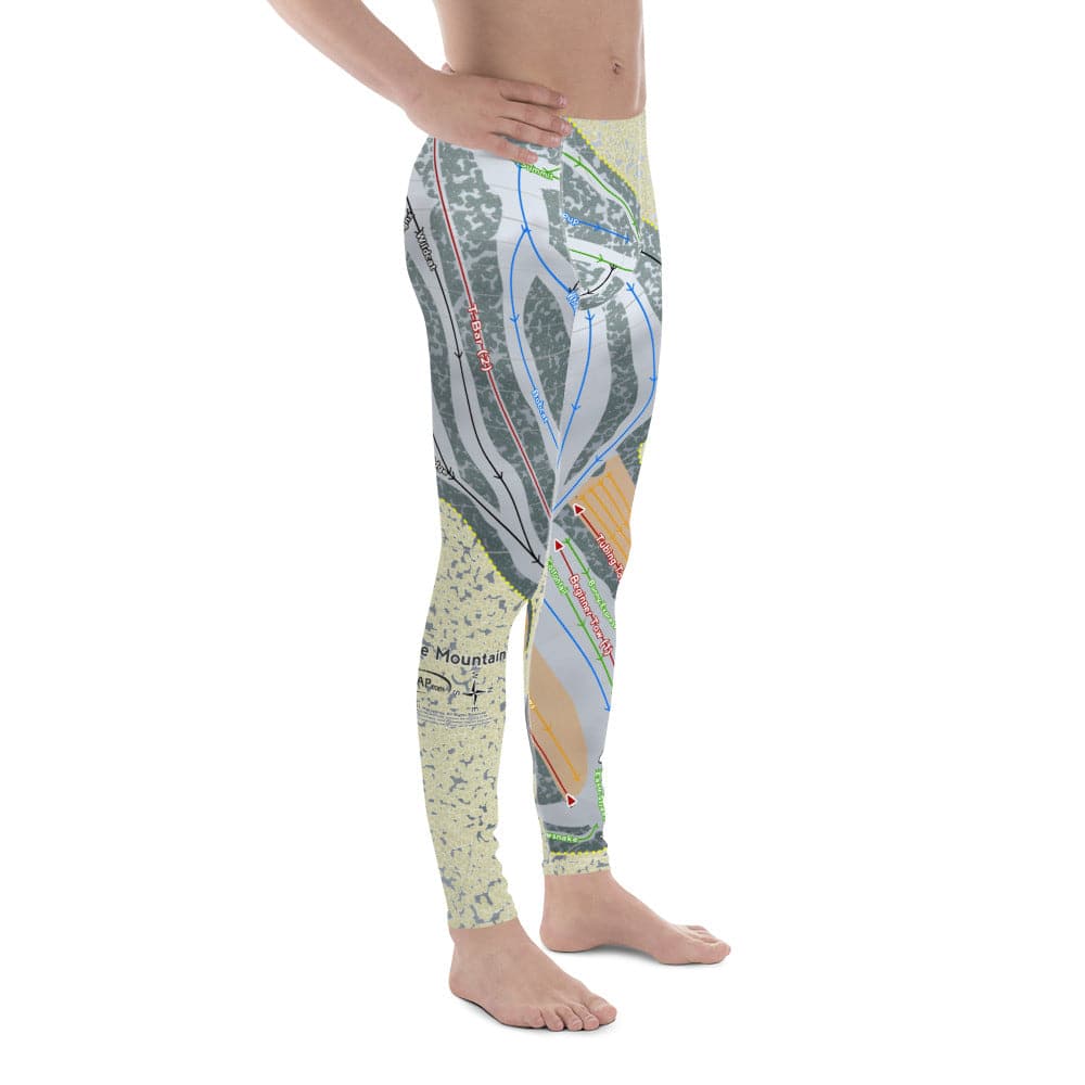 Christie Mountain, Wisconsin Ski Trail Map Men's Base Layer Bottom - Powderaddicts