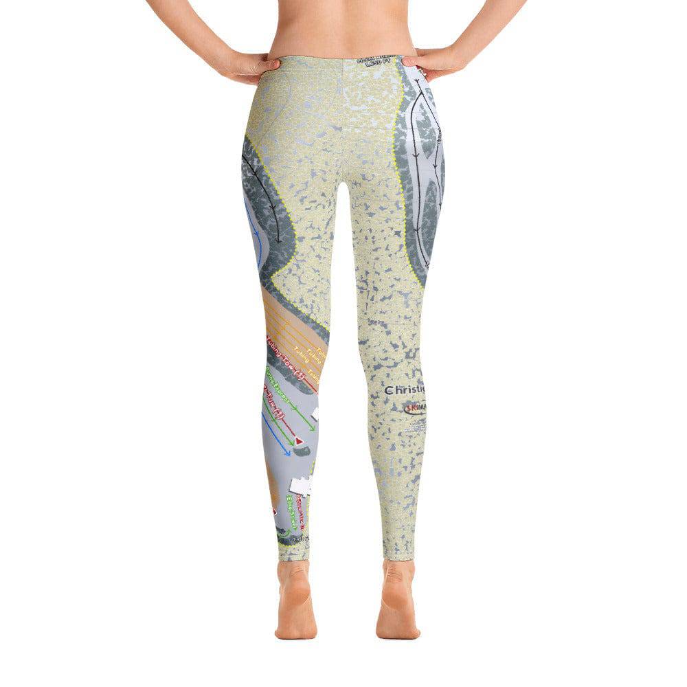 Christie Mountain, Wisconsin Ski Trail Map Women's Base Layer Bottom