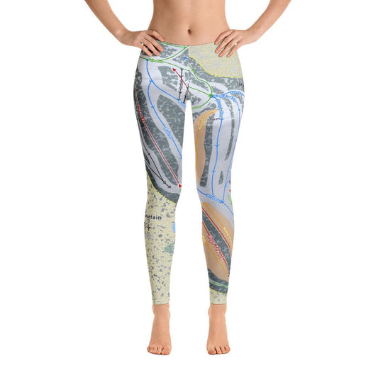 Christie Mountain, Wisconsin Ski Trail Map Women's Base Layer Bottom - Powderaddicts