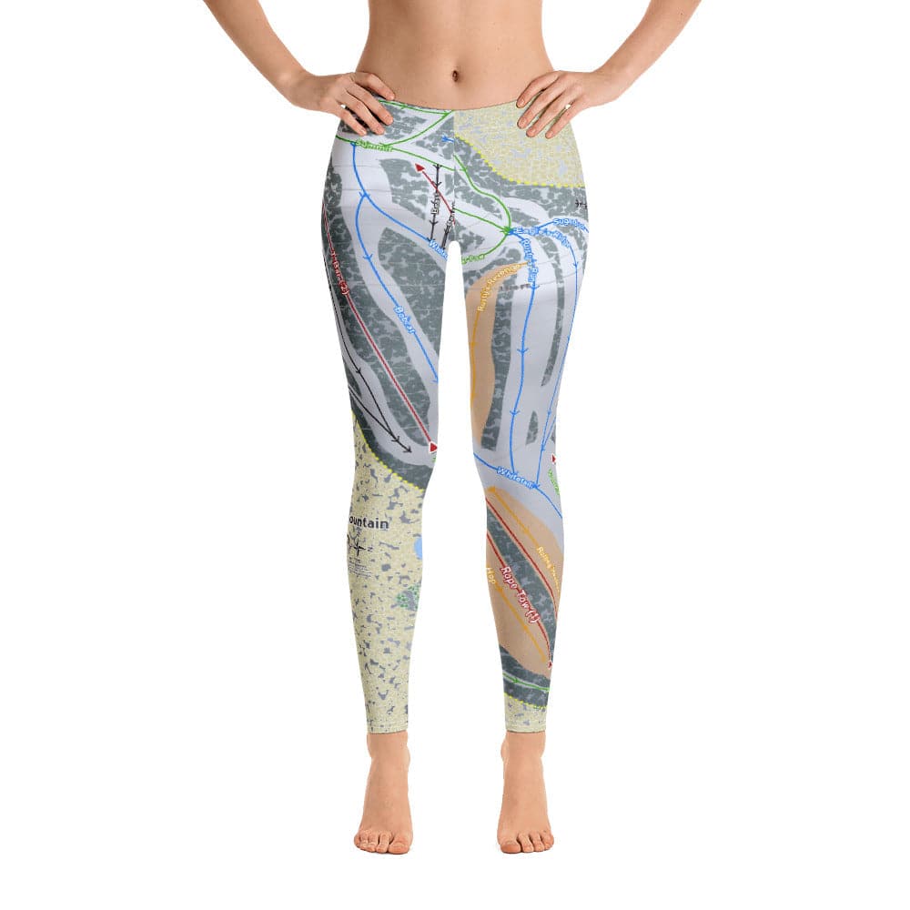 Christie Mountain, Wisconsin Ski Trail Map Women's Base Layer Bottom - Powderaddicts