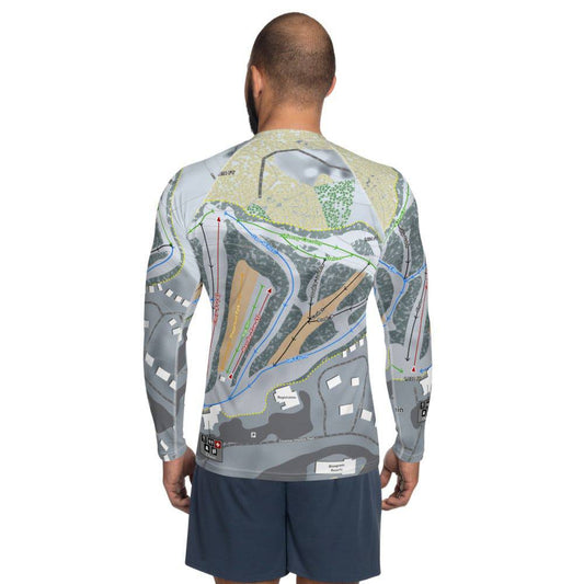 Christmas Mountain, Wisconsin Ski Trail Map Men's Base Layer Top - Powderaddicts