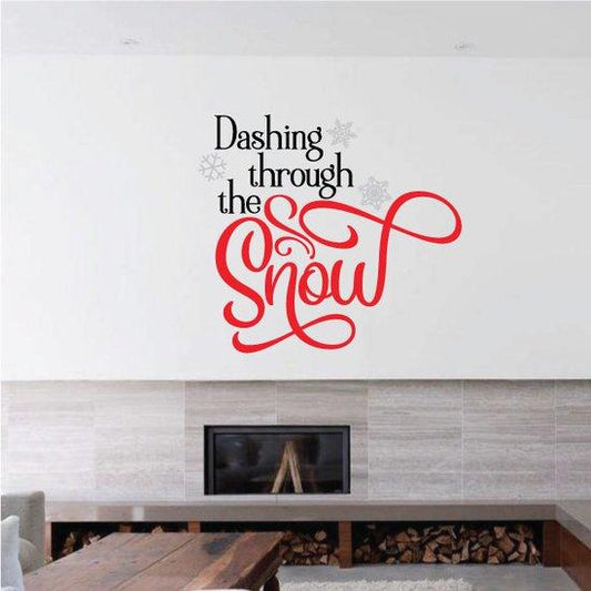 Dashing Through The Snow Wall Decal - Powderaddicts