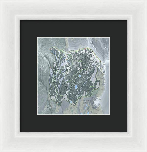 Cimarron Mountain Ski Trail Map - Framed Print - Powderaddicts