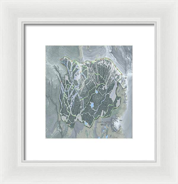 Cimarron Mountain Ski Trail Map - Framed Print - Powderaddicts