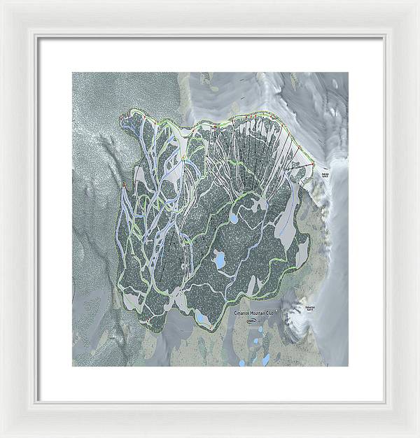 Cimarron Mountain Ski Trail Map - Framed Print - Powderaddicts