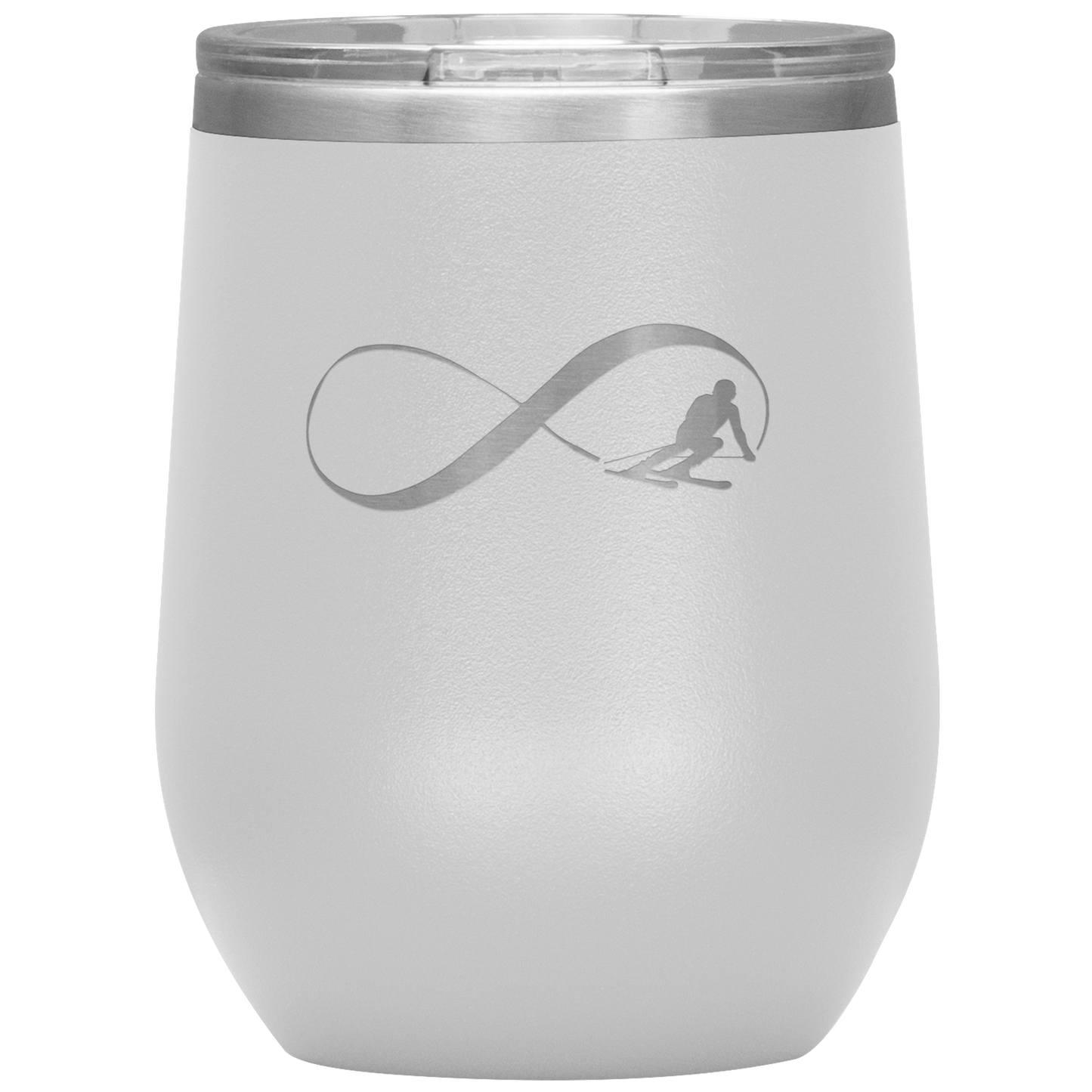 Infinity Skiing Wine 12oz Tumbler - Powderaddicts