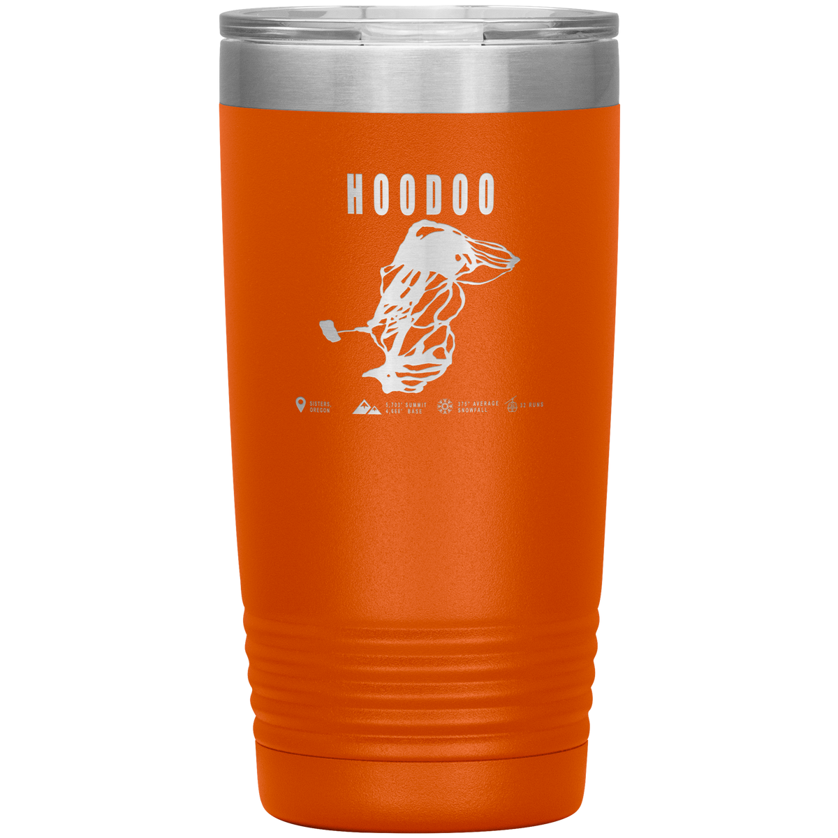 Hoodoo, Oregon Ski Trail Map 20oz Tumbler - Powderaddicts