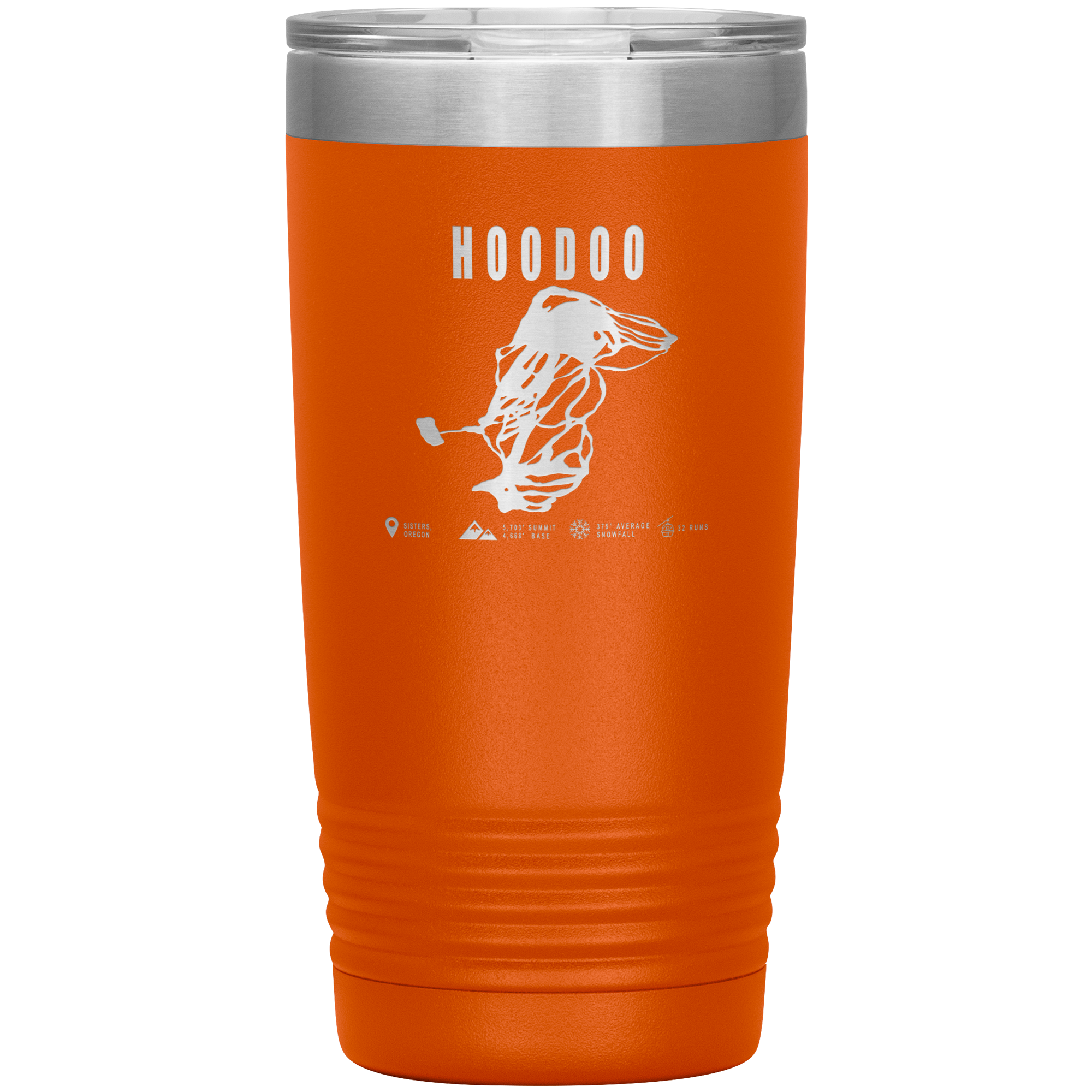 Hoodoo, Oregon Ski Trail Map 20oz Tumbler - Powderaddicts