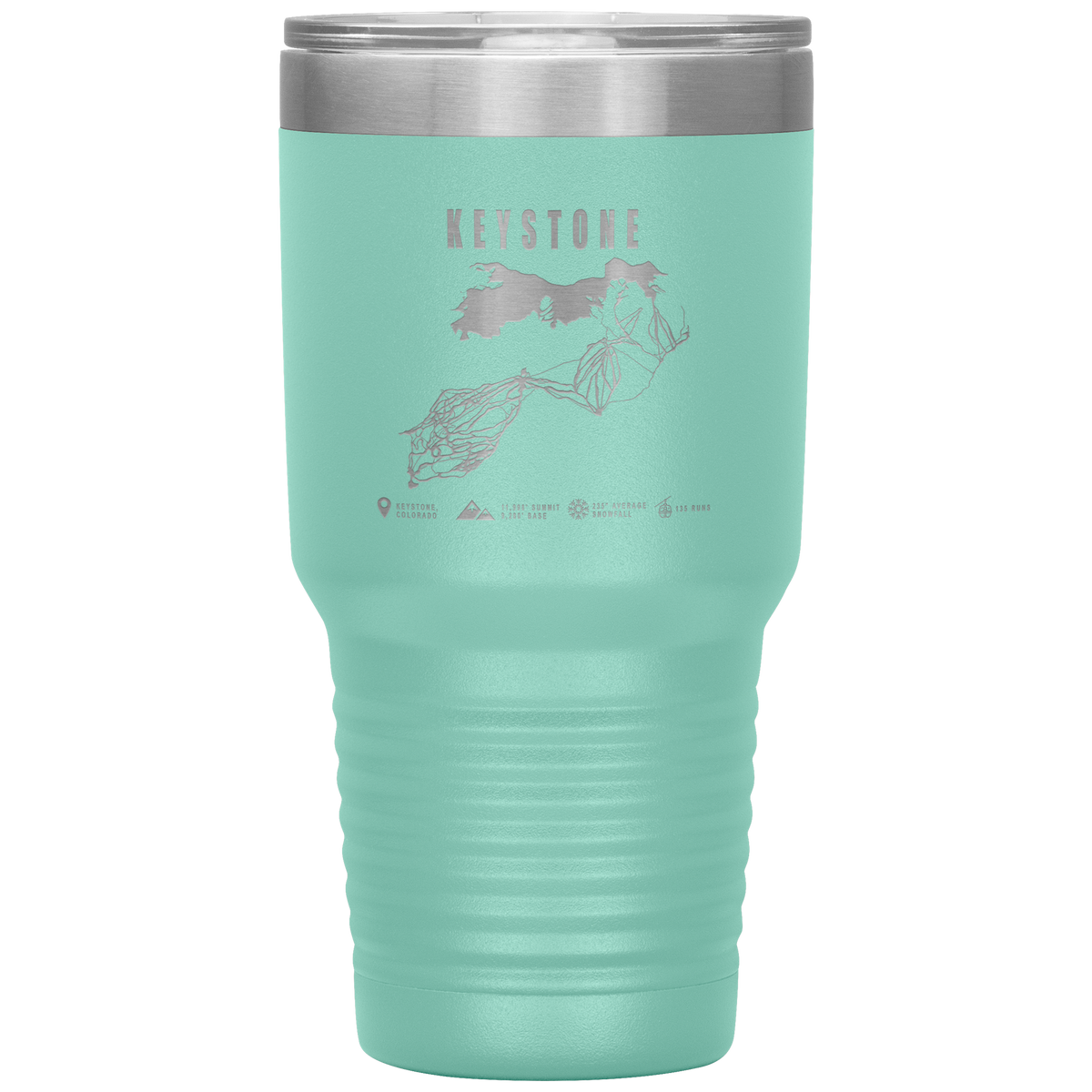 Keystone Colorado Ski Trail Map 30oz Tumbler - Powderaddicts