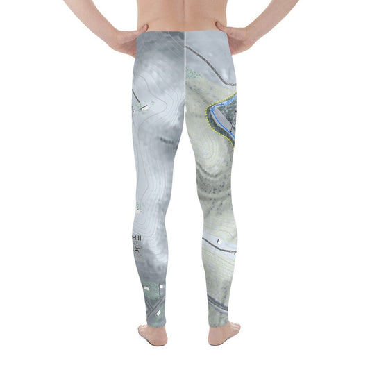 Coffee Mill, Minnesota Ski Trail Map Men's Base Layer Bottom - Powderaddicts