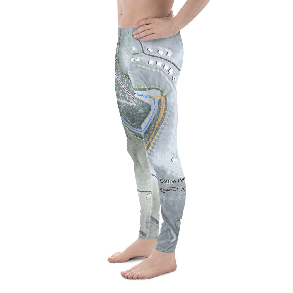 Coffee Mill, Minnesota Ski Trail Map Men&#39;s Base Layer Bottom - Powderaddicts