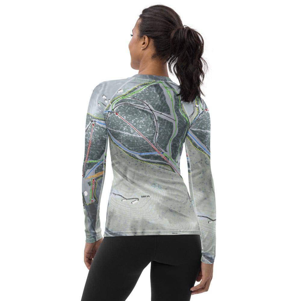 Coffee Mill, Minnesota Ski Trail Map Women's Base Layer Top - Powderaddicts