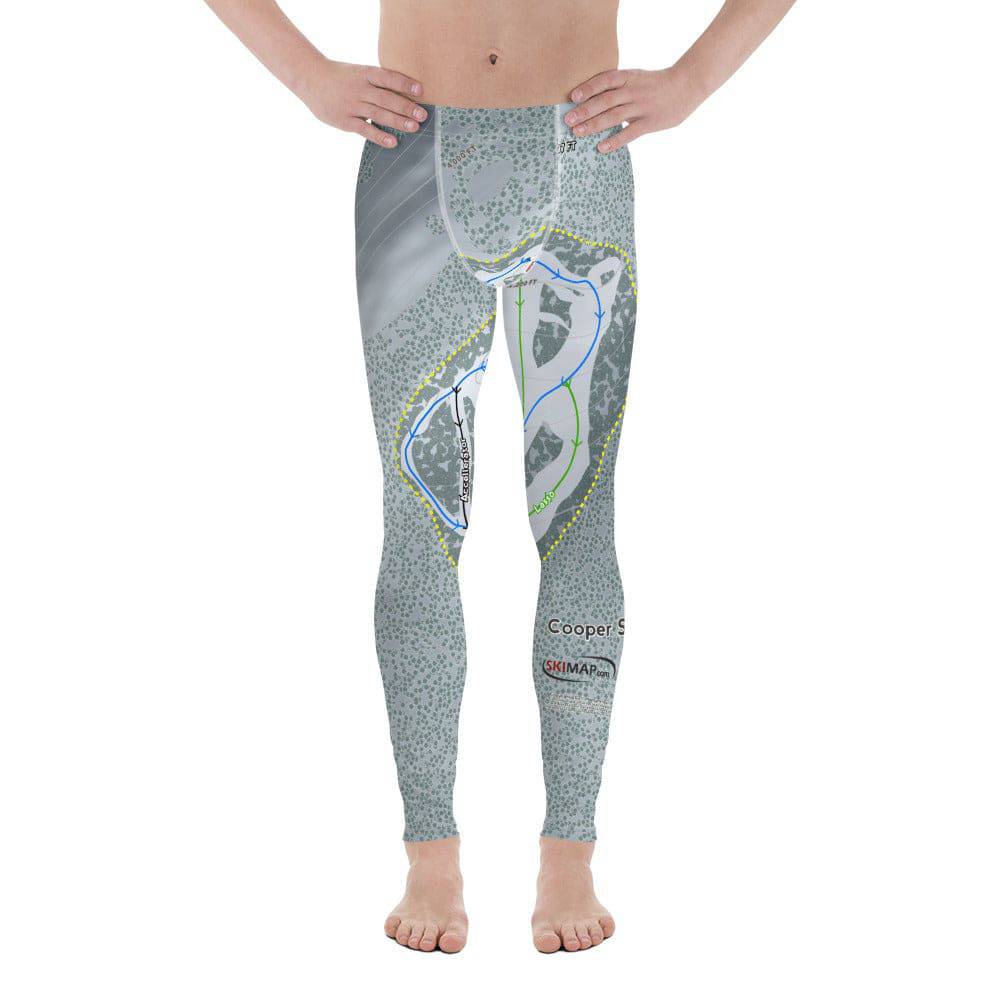 Cooper Spur, Oregon Ski Trail Map Men's Base Layer Bottom