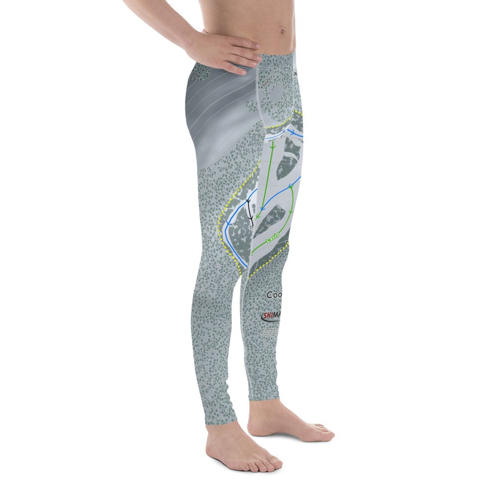 Cooper Spur, Oregon Ski Trail Map Men's Base Layer Bottom - Powderaddicts