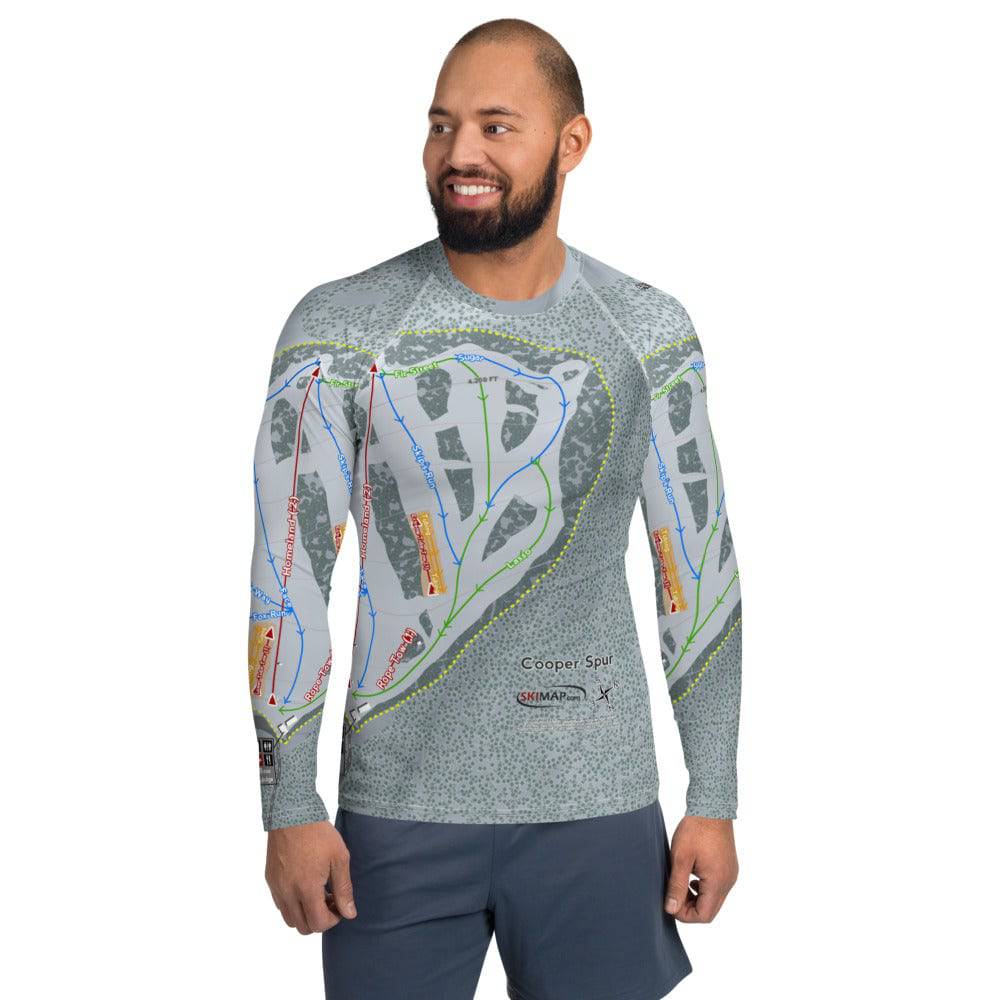 Cooper Spur, Oregon Ski Trail Map Men's Base Layer Top