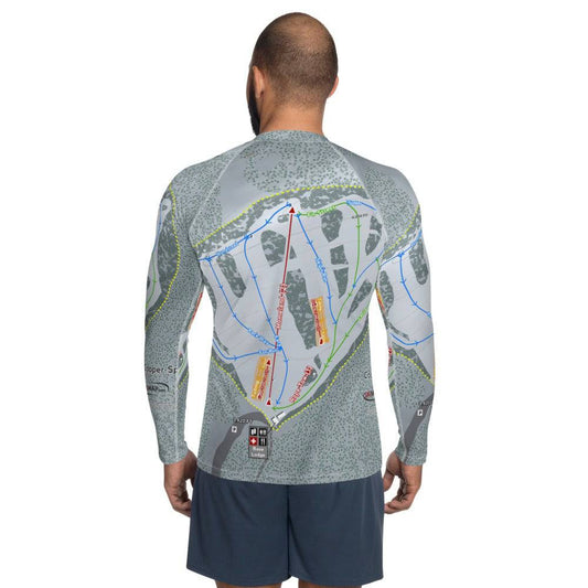 Cooper Spur, Oregon Ski Trail Map Men's Base Layer Top - Powderaddicts