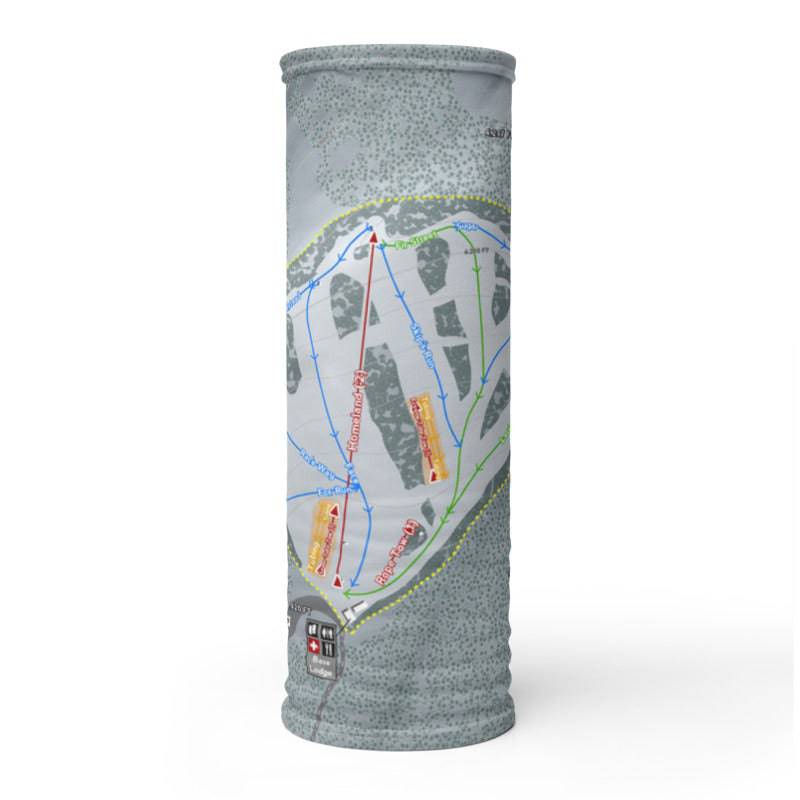 Cooper Spur, Oregon Ski Trail Map Printed Neck Gaiter - Powderaddicts