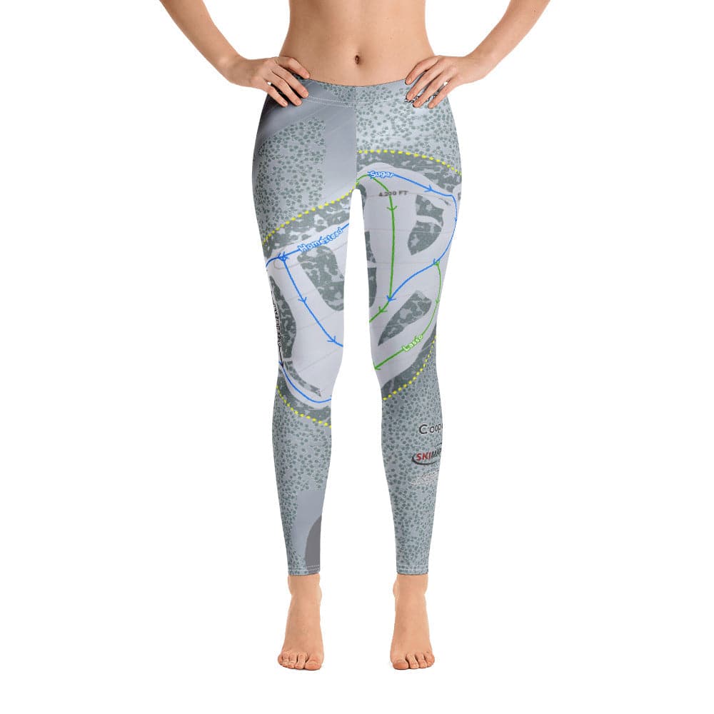 Cooper Spur, Oregon Ski Trail Map Women's Base Layer Bottom - Powderaddicts