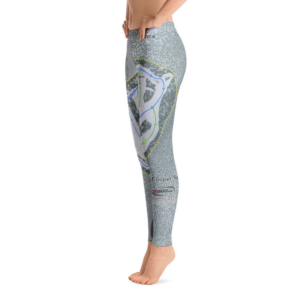 Cooper Spur, Oregon Ski Trail Map Women's Base Layer Bottom - Powderaddicts