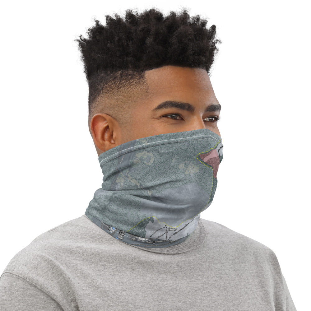 Copper Mountain, Colorado Ski Trail Map Printed Neck Gaiter - Powderaddicts