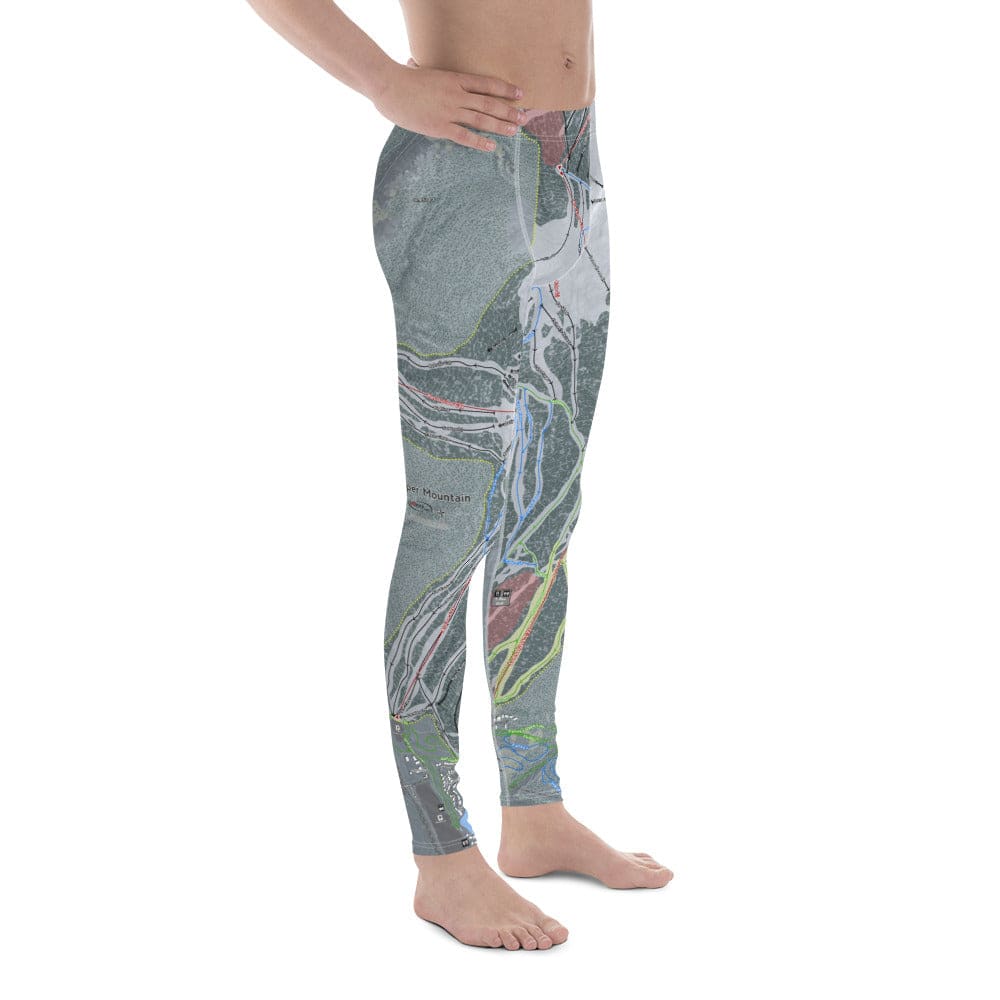 Copper Mtn, Colorado Ski Trail Map Men's Base Layer Bottom - Powderaddicts