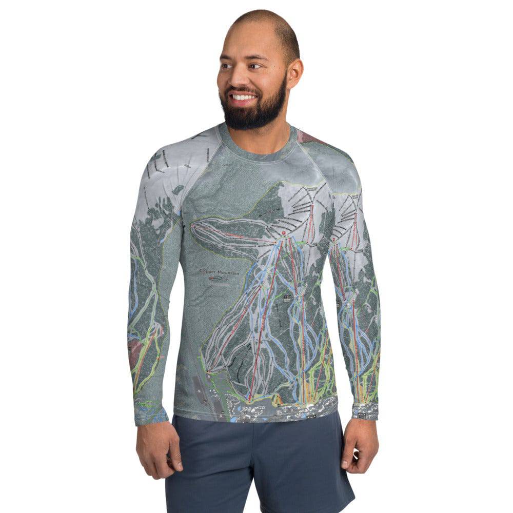 Copper Mountain, Colorado Ski Trail Map Men's Base Layer Top