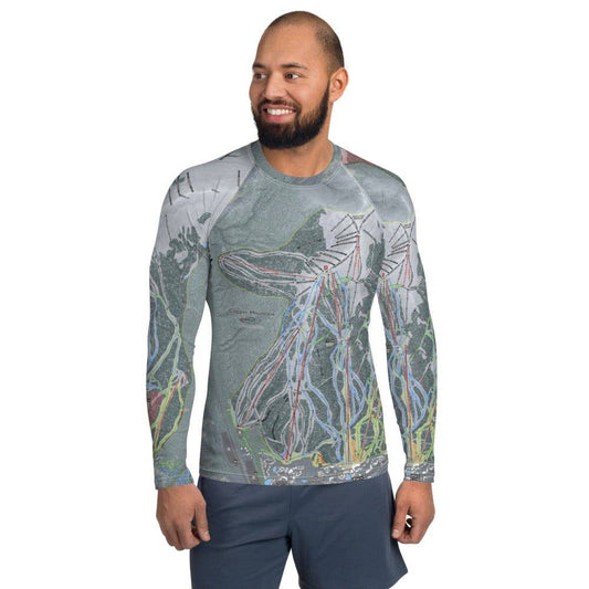 Copper Mtn, Colorado Ski Trail Map Men's Base Layer Top - Powderaddicts