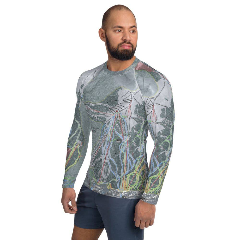 Copper Mtn, Colorado Ski Trail Map Men's Base Layer Top - Powderaddicts