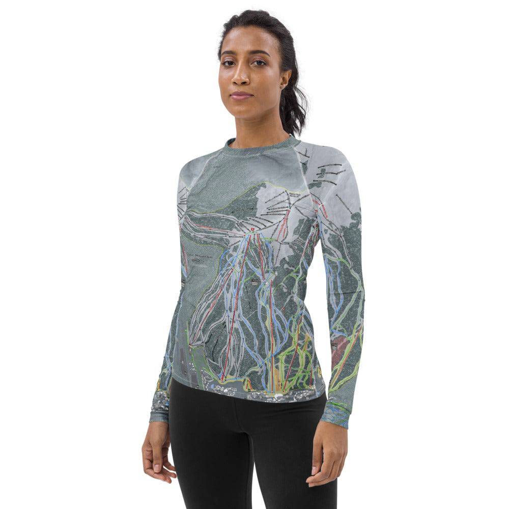 Copper Mtn, Colorado Ski Trail Map Women&#39;s Base Layer Top - Powderaddicts