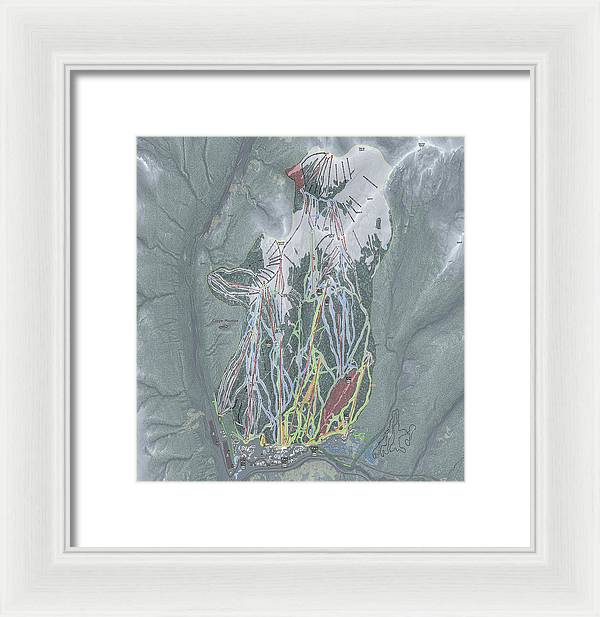 Copper Mtn Ski Trail Map - Framed Print - Powderaddicts