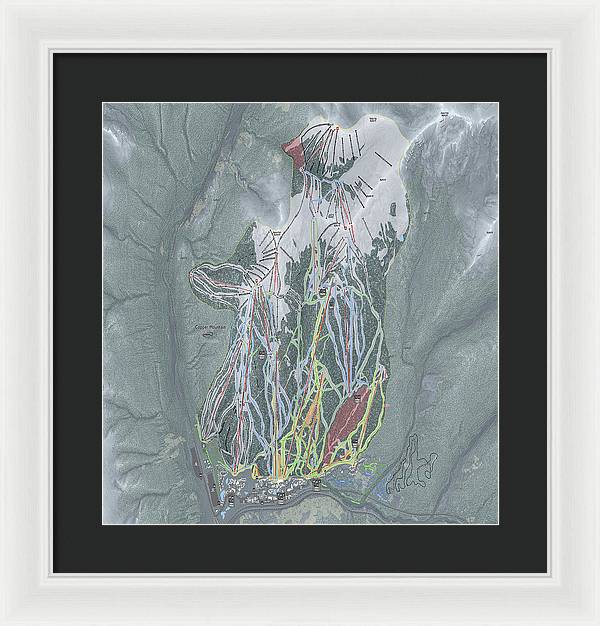 Copper Mtn Ski Trail Map - Framed Print - Powderaddicts
