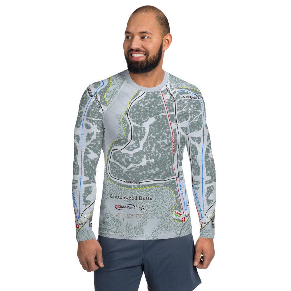 Cottonwood Butte, Idaho Ski Trail Map Men's Base Layer Top