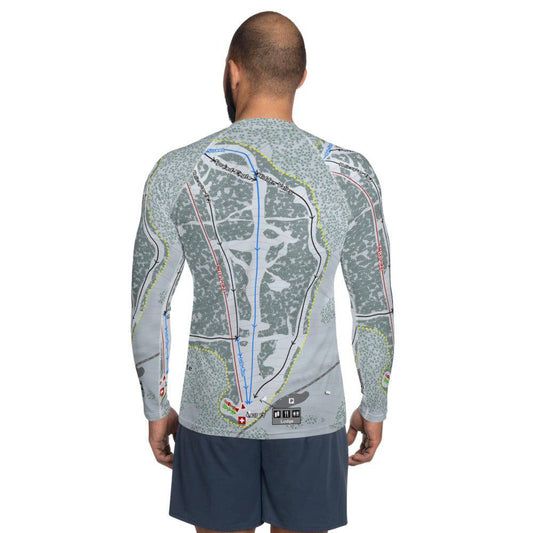 Cottonwood Butte, Idaho Ski Trail Map Men's Base Layer Top - Powderaddicts