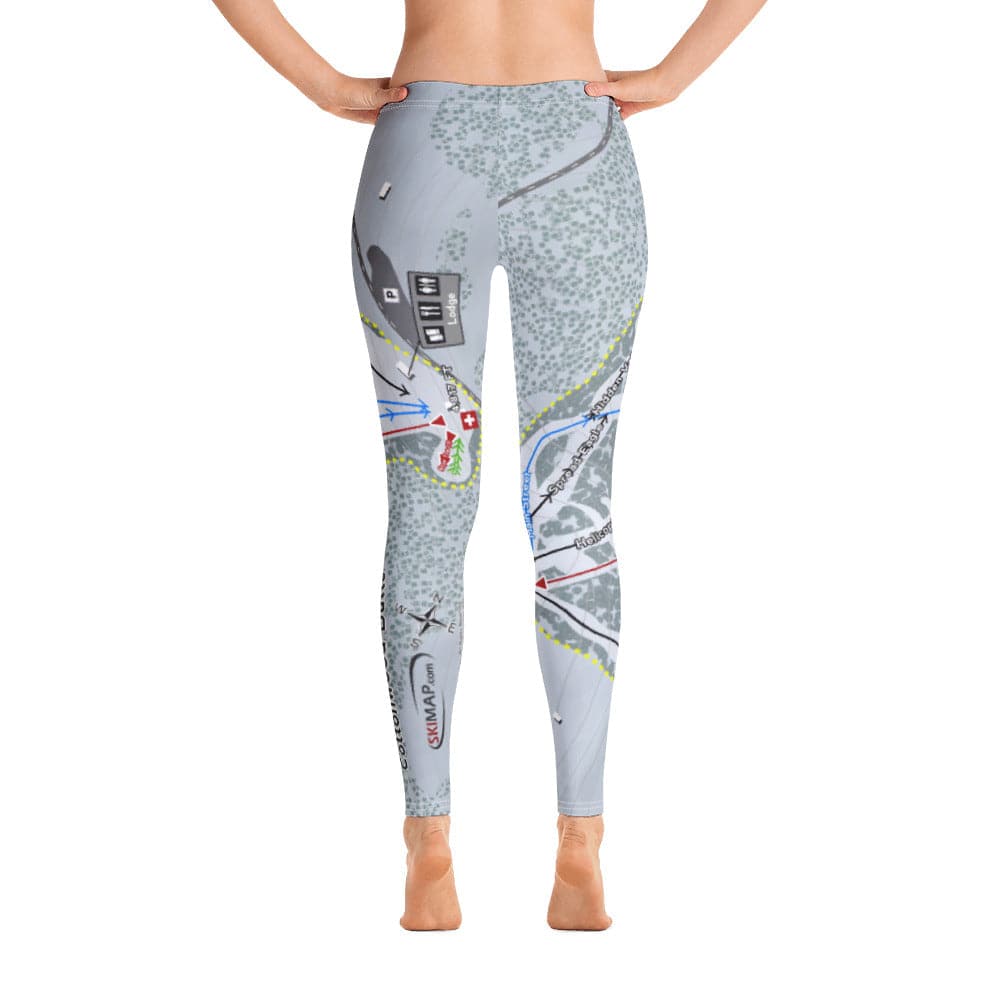Cottonwood Butte, Idaho Ski Trail Map Women's Base Layer Bottom