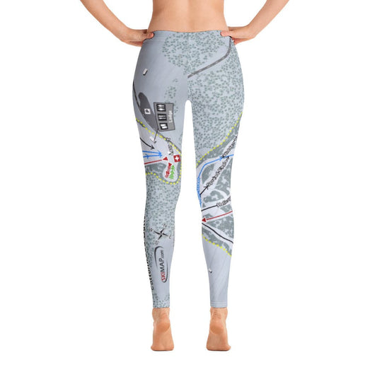 Cottonwood Butte, Idaho Ski Trail Map Women's Base Layer Bottom - Powderaddicts
