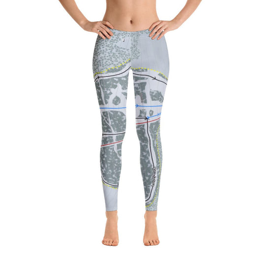 Cottonwood Butte, Idaho Ski Trail Map Women's Base Layer Bottom - Powderaddicts