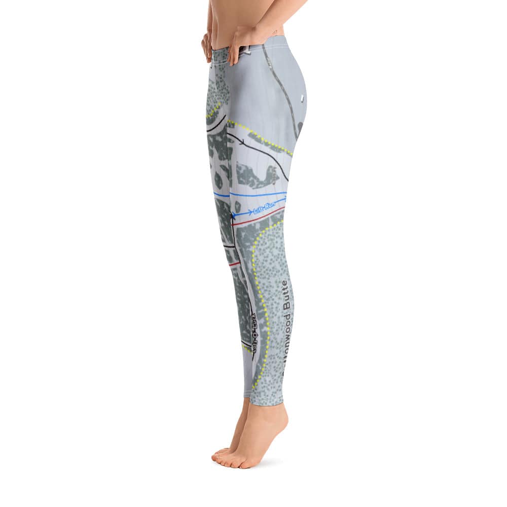 Cottonwood Butte, Idaho Ski Trail Map Women's Base Layer Bottom - Powderaddicts