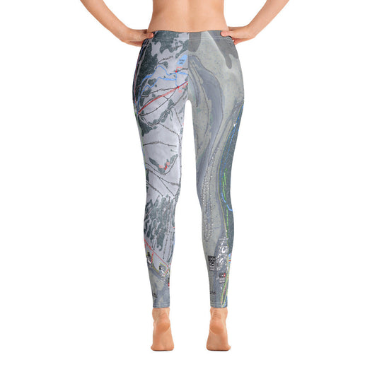 Cottonwood Canyons, Utah Ski Trail Map Women's Base Layer Bottom - Powderaddicts
